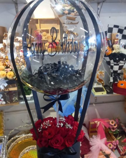 Flowers and Balloons - Flowers and Balloons Box - GiftDelivery.pk
