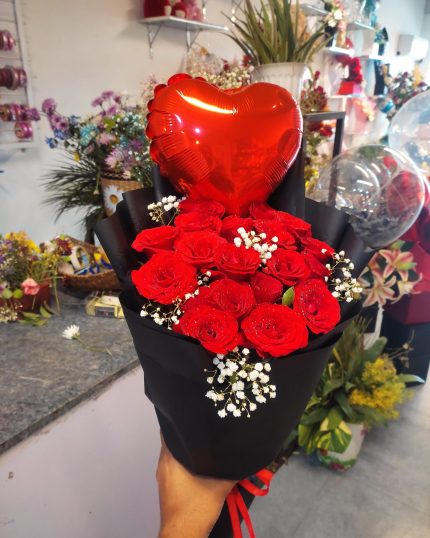 Red Flowers Bouquet - Red Roses Bouquet - Cheap Bouquets - Flowers Bouquet - GiftDelivery.pk