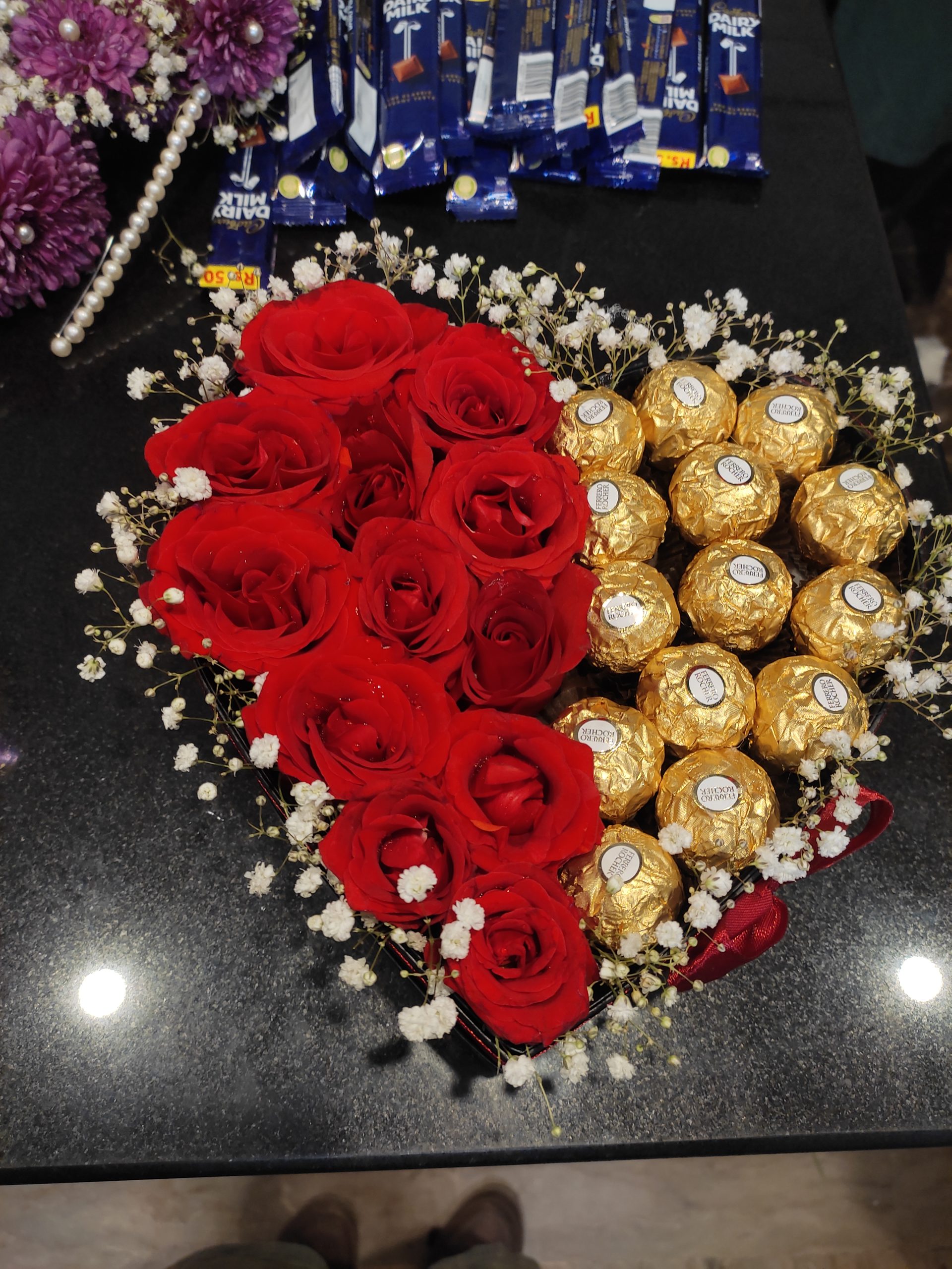 heart shape flowers box heart shape flowers box