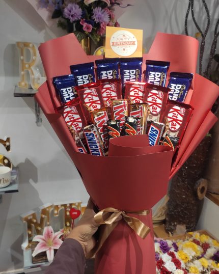 Dairy Milk Chocolates Bouquet - Kitkat Chocolates Bouquet -