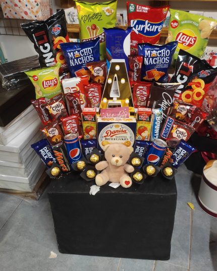 Best Birthday Gift Ever - Blossom Delight - Chocolate Basket - Snacks arrangement - GiftDelivery.pk