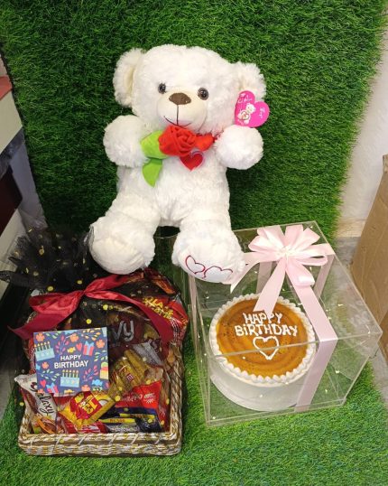 Teddy Bear and Cake for Her- GiftDelivery.pk