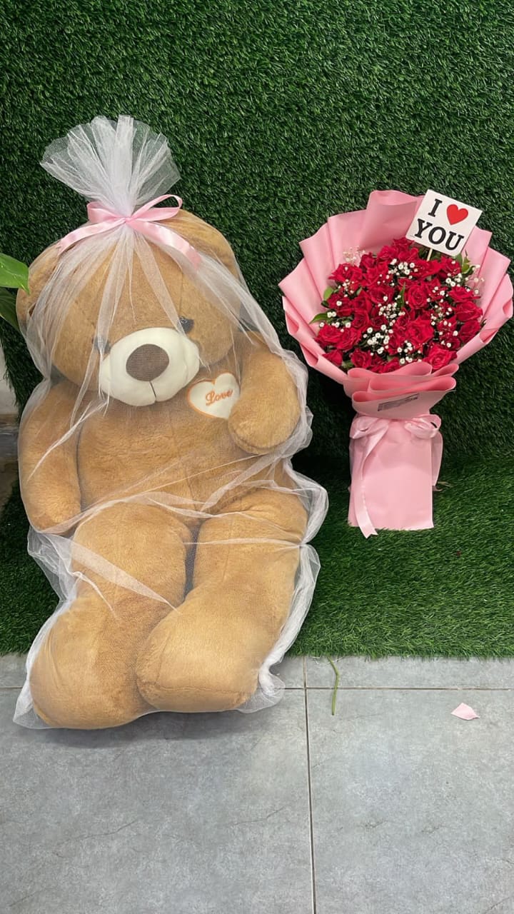Flowers and Teddy Bear Delivery Flowers and Teddy Bear Delivery | GiftDelivery.pk