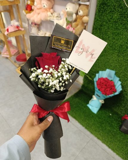 Single Rose Bouquet - GiftDelivery.pk