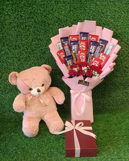 Teddy Bear and Chocolate Gift | GiftDelivery.pk