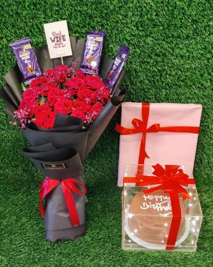 Chocolate and Flowers Bouquet | GiftDelivery.pk
